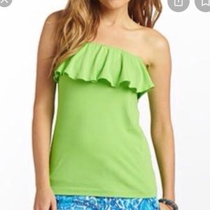 Lilly Pulitzer Bright Green Tube Top Size Small